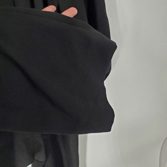 Lafayette NY 148 Black Ellis Blouson Sleeve Crepe Belted Jumpsuit 10 - Picture 7 of 15